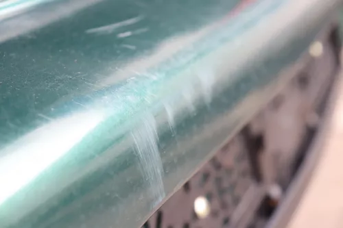 VW Golf 4 Limousine Stoßstange hinten Heckstoßstange Stoßfänger grün LC6M (158912)