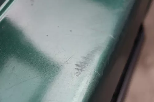 VW Golf 4 Limousine Stoßstange hinten Heckstoßstange Stoßfänger grün LC6M (158912)