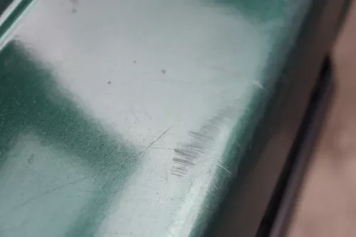 VW Golf 4 Limousine Stoßstange hinten Heckstoßstange Stoßfänger grün LC6M  (158912)