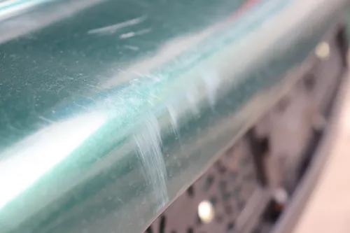 VW Golf 4 Limousine Stoßstange hinten Heckstoßstange Stoßfänger grün LC6M  (158912)