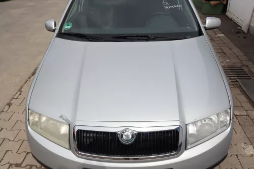 Skoda Fabia 6Y Motorhaube KLappe vorne silber grau LF7T OHNE Grill KEIN-GRILL