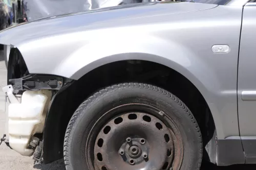VW Passat 3BG Kotflügel vorne links grau LD7W (Blinkerloch) (159320)