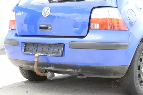 VW Golf 4 Limousine Stoßstange hinten Heckstoßstange Stoßfänger blau LW5Z 159934 (159934)