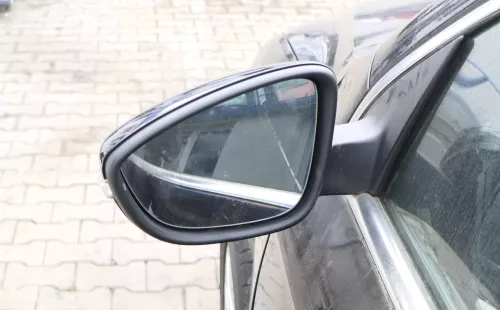 Passat 3C B7 elektrischer Spiegel Außenspiegel links Glas schwarz LC9X (159948)