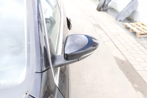 Passat 3C B7 elektrischer Spiegel Außenspiegel links Glas schwarz LC9X