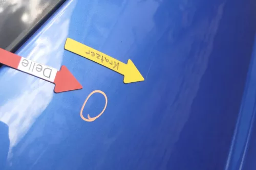 VW Polo 9N3 9N Heckklappe Kofferraumklappe Klappe blau LA5M -ohne Anbauteile (160517)