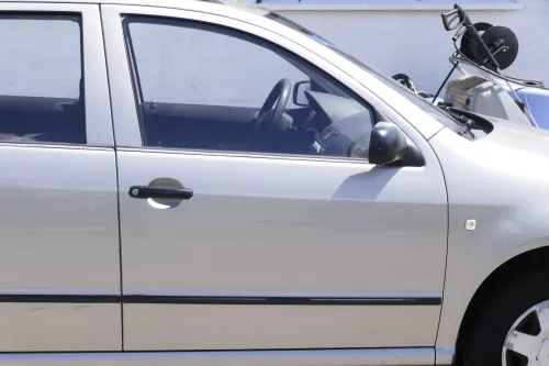 Skod Fabia 6Y Kombi Limousine Tür vorne rechts Beifahrertür gelb beige gold LF8F