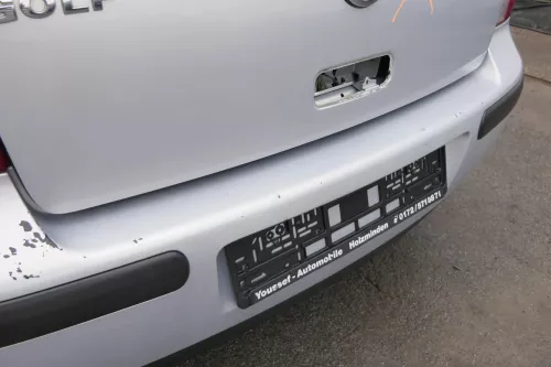 VW Golf 4 Limousine Stoßstange hinten Heckstoßstange Stoßfänger silber LB7Z grau (161082)