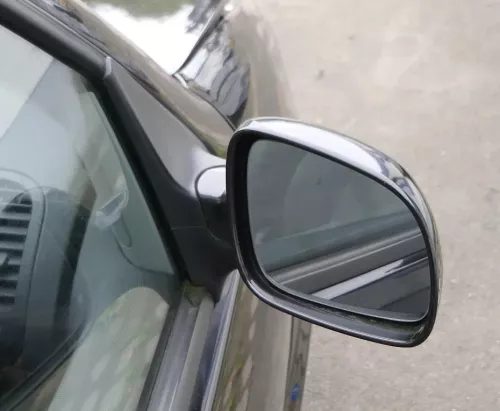 VW Polo 6N2 manueller Spiegel Außenspiegel rechts außen schwarz LC9Z + Glas (161242)