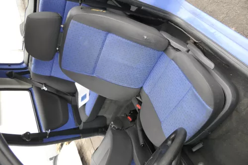 Seat Arosa Lupo Sitz vorne links Fahrersitz Höhenverstellung blau schwarz