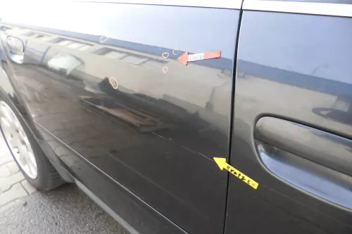 Audi A6 4B C5 Tür nur Türblatt hinten rechts schwarz LZ9W (161552)