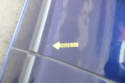 Seat Leon Toledo 1M Tür vorne links Fahrertür blau LB5N -ohne Anbauteile (163159)
