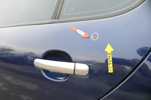Seat Leon Toledo 1M Tür hinten links Fahrerseite blau LB5N - ohne Anbauteile (163160)