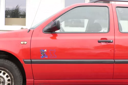 VW Golf 3 Vento 1H Tür vorne links Fahrertür 4/5-Türer Kombi Variant rot LP3G (163196)