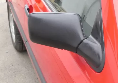 VW Golf 3 Vento manueller Spiegel Außenspiegel rechts Glas schwarz matt original