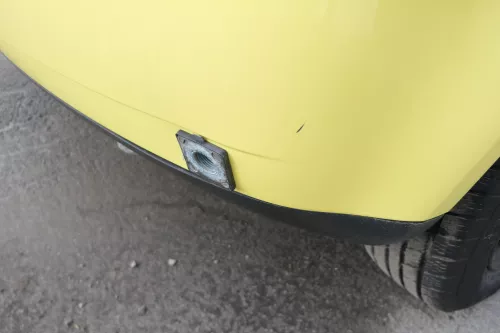 VW Polo 9N 9N3 Stoßstange Heckstoßstange hinten gelb LD1B (163799)