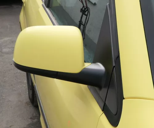 VW Polo 9N 9N3 elektrischer Spiegel Außenspiegel rechts vorne gelb LD1B (163801)