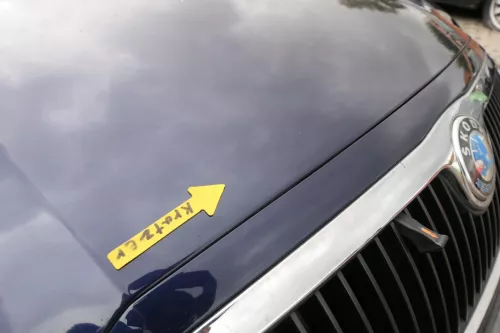 Skoda Fabia 6Y Motorhaube Klappe vorne blau LF5U mit Grill vorn (164183)