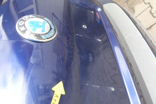 Skoda Fabia 6Y6 Schrägheck Heckklappe Kofferraumklappe hinten blau LF5U (164192)