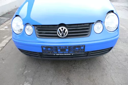VW Polo 9N Stoßstange Frontstoßstange vorne blau LA5F (164290)