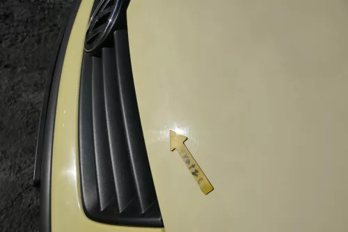 VW Polo 9N Motorhaube Klappe Haube vorne gelb LD1B uni bis ca. Bj. 2004 (164340)