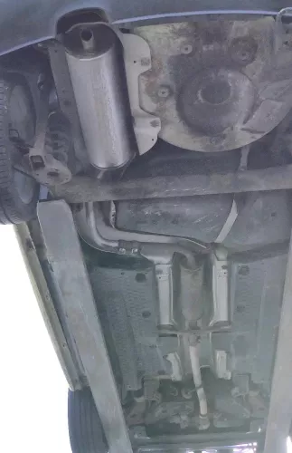 VW Polo 9N Ibiza 6L Auspuff Mittelschalldämp hinten 1,2 AWY AZQ BMD BME Hosenroh