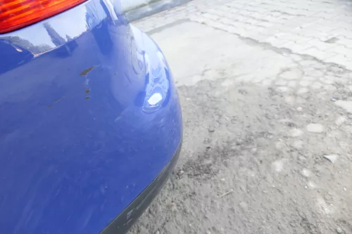 VW Touran 1T Stoßstange hinten Heckstoßstange Stoßfänger blau LL5M (164481)