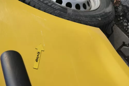 VW Caddy 3 2k Beifahrertür Tür hinten links gelb Post L132 Schiebetür (164543)