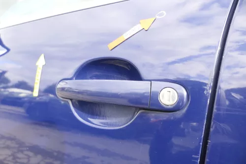 VW Passat 3B 3BG 3B6 Kombi + Limo Tür vorne links Fahrertür blau LB5N ohneAnbaut (165110)