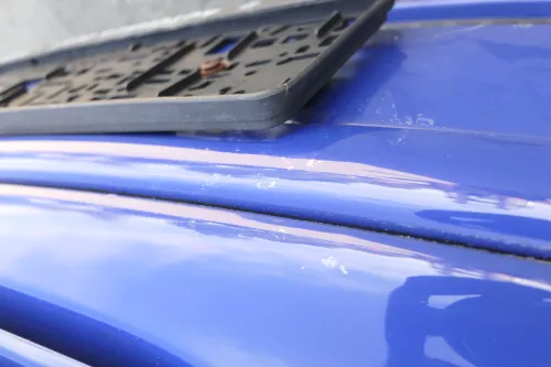 VW Polo 6N2 Stoßstange vorne Frontstoßstange Stoßfänger blau LA5C +Grill  (165128)