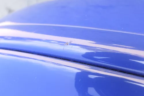 VW Polo 6N2 Stoßstange vorne Frontstoßstange Stoßfänger blau LA5C +Grill  (165128)