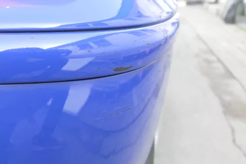 VW Polo 6N2 Stoßstange hinten Heckstoßstange Stoßfänger blau LA5C surf (165131)