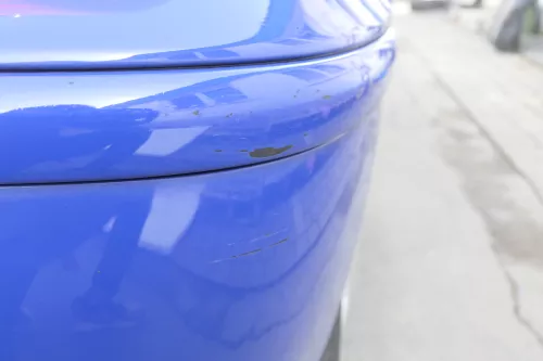 VW Polo 6N2 Stoßstange hinten Heckstoßstange Stoßfänger blau LA5C surf (165131)