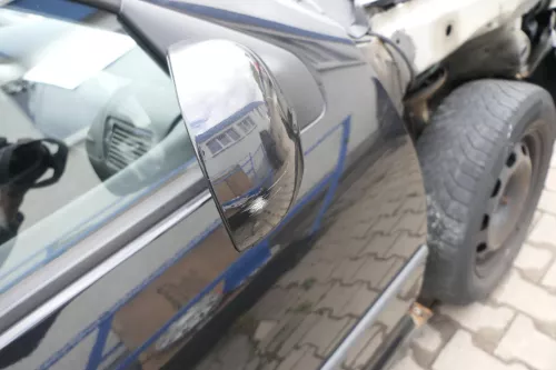 VW Golf 4 Bora manueller Spiegel vorne rechts Außenspiegel schwarz LC9Z bla Glas (165172)