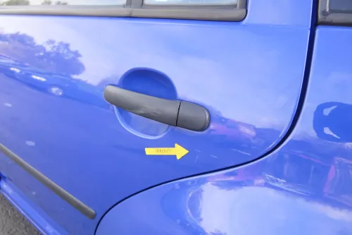VW Golf 4 Bora Tür hinten links nur Kombi / Variant blau LW5Z - ohne Anbauteil (165383)