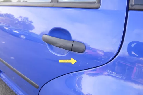 VW Golf 4 Bora Tür hinten links nur Kombi / Variant blau LW5Z - ohne Anbauteil (165383)