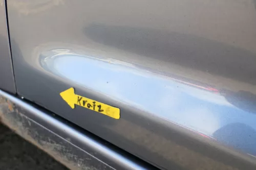 VW Touran 1T 1T3 Tür vorne links Fahrertür grau LD7X OHNE Anbauteile Cross (165560)