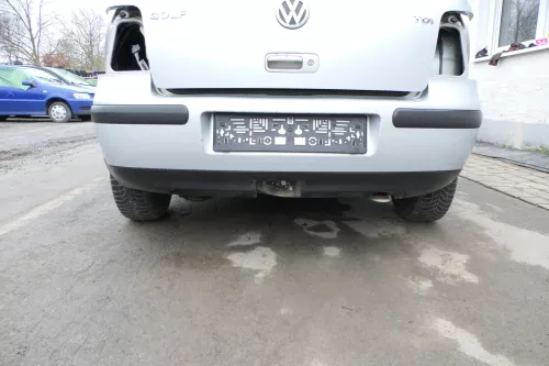 VW Golf 4 Limousine Stoßstange hinten Heckstoßstange Stoßfänger silber LB7Z grau