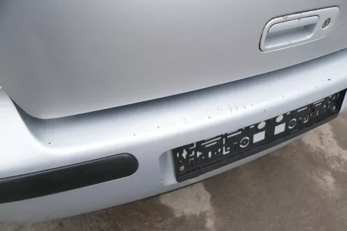 VW Golf 4 Limousine Stoßstange hinten Heckstoßstange Stoßfänger silber LB7Z grau (165580)