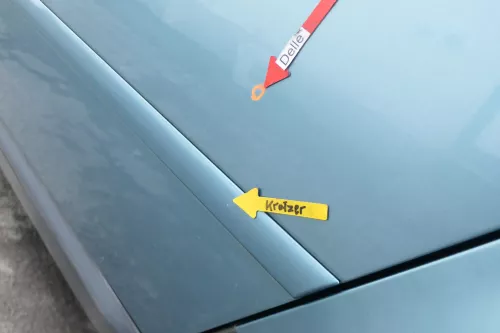 Audi A6 4B C5 Tür Türblatt hinten links  grün blau LX6V jaspisgrün nur Türblatt (165671)