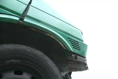 VW T4 kurze Version Kotflügel vorne rechts grün Polizei (166170)