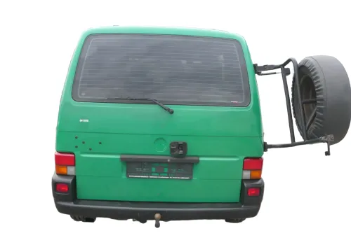 VW T4 Transporter Heckklappe Klappe hinten Kofferraumklappe grün Polizei Scheibe