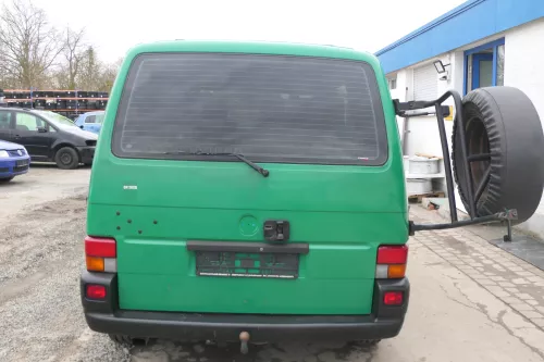 VW T4 Transporter Heckklappe Klappe hinten Kofferraumklappe grün Polizei Scheibe (166178)