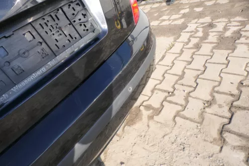 Skoda Fabia 6Y Schrägheck Stoßstange hinten Heckstoßstange schwarz LF9R PDC (166391)