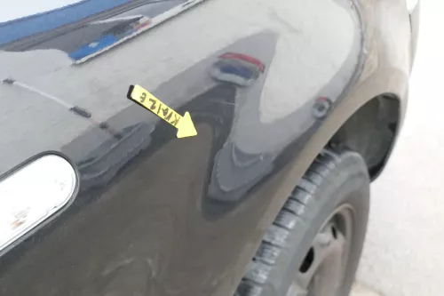 VW Fox 5Z Kotflügel vorne rechts schwarz LC9Z (166409)