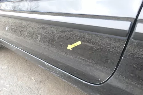VW Fox 5Z Tür vorne links Fahrertür schwarz L041 - ohne Anbauteile (166449)