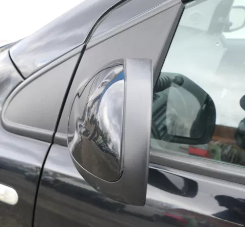 VW Fox 5Z manueller Spiegel Außenspiegel + Glas links schwarz L041 (166453)