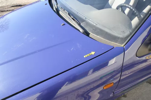 VW Polo 6N Motorhaube Frontklappe Haube vorne Klappe blau LD5D (166476)