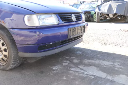 VW Polo 6N Stoßstange vorne 2-geteilte Frontstoßstange blau LD5D Stoßfänger (166498)