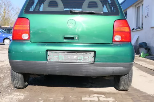 VW Lupo Stoßstange hinten Heckstoßstange Stoßfänger grün LA6N (166509)